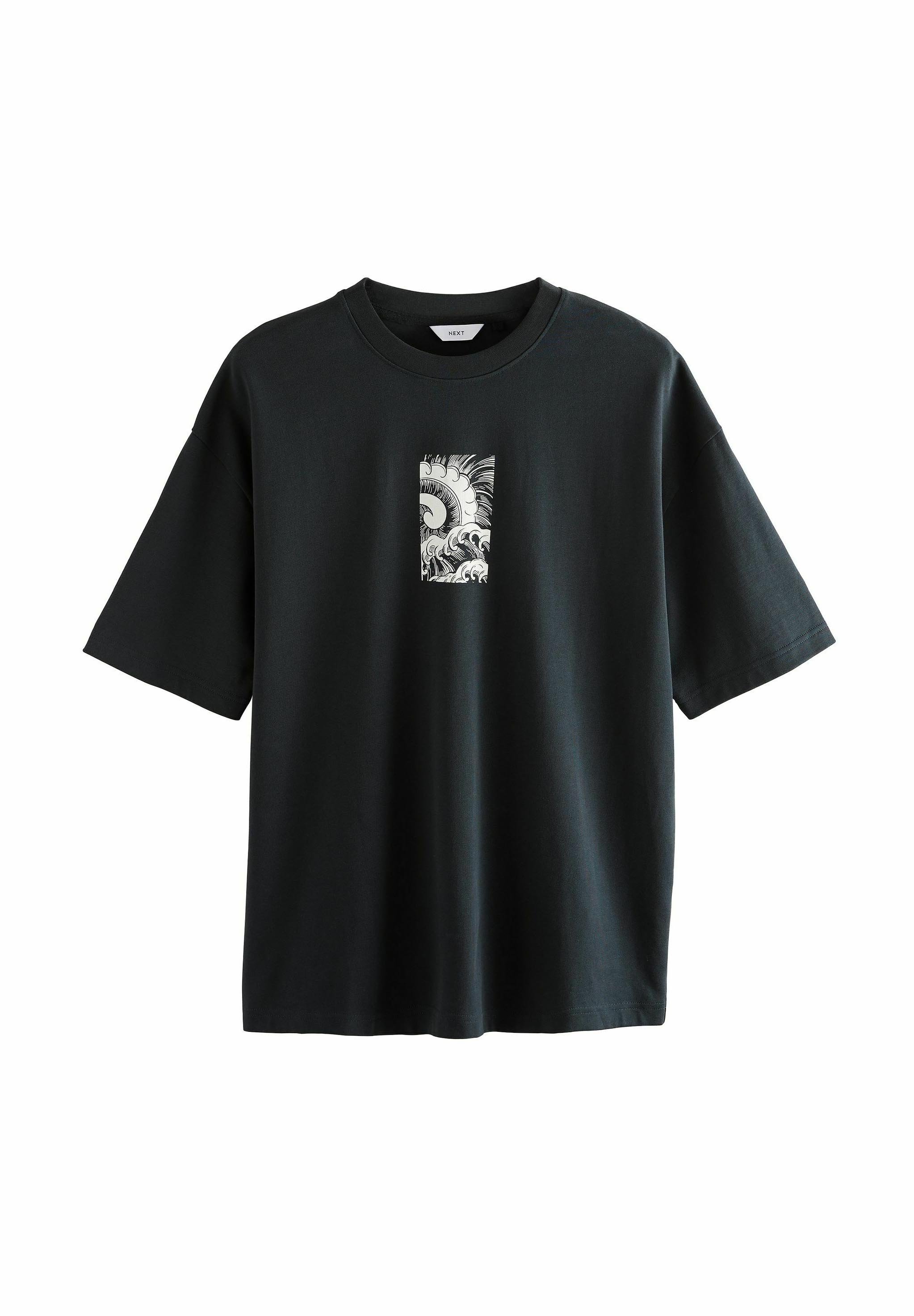 Tシャツ・カットソー COVERNAT Crease Effect T-Shirt Black Next JAPANESE - T-shirt z nadrukiem/czarny - Zalando.pl