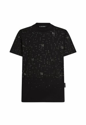 KARL LAGERFELD, MONOGRAM RHINESTONE - T-shirt imprimé - black