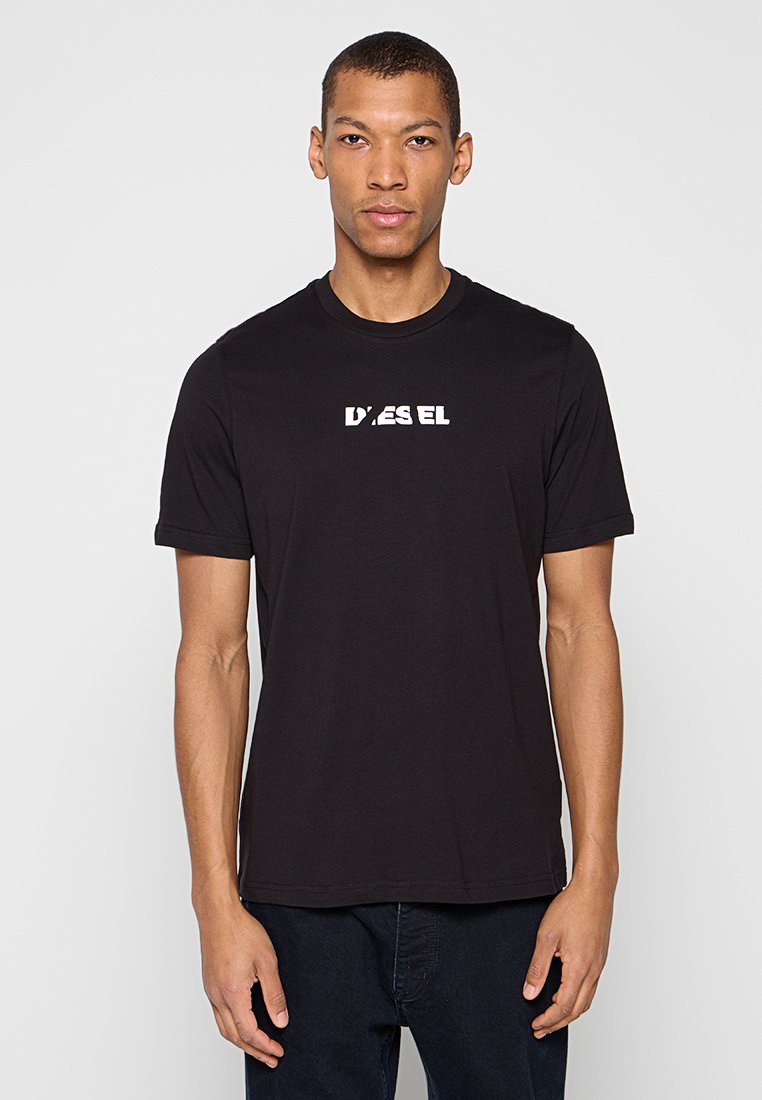 Diesel T-shirt print zwart