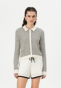 GAP - OPEN STITCH CARDI - Cardigan - white/ black Miniatyrbilde 1