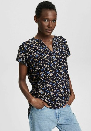 AOP - Blouse - navy