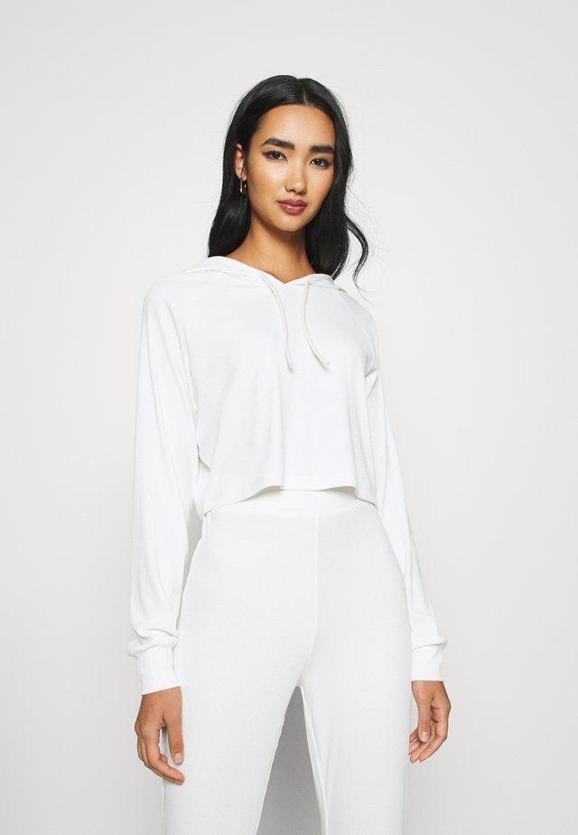 BASIC HOODIE - T-shirt à manches longues - white
