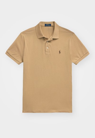 Polo Ralph Lauren CUSTOM SLIM FIT STRETCH MESH POLO SHIRT - Polo marškinėliai - classic camel