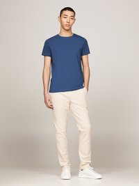 Tommy Hilfiger STRETCH SLIM FIT TEE - Basic T-shirt - aegean sea