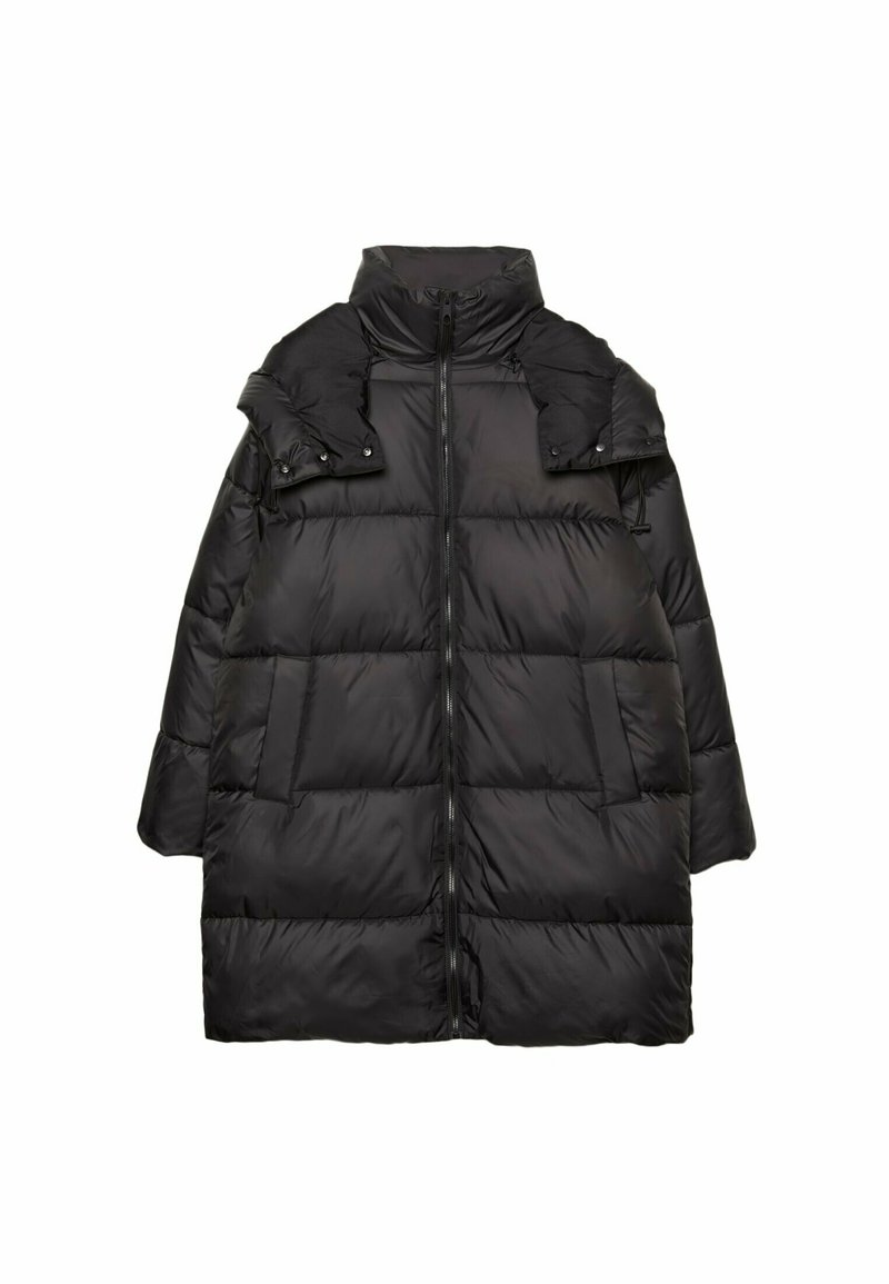 Stradivarius Wintermantel zwart