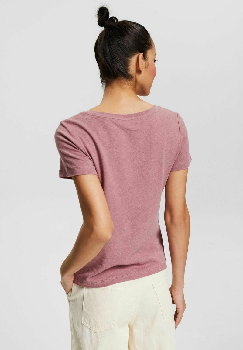 Damen T-Shirts | Esprit T-Shirt basic mauve - UV80944 Damen T-Shirts | Esprit T-Shirt basic mauve - UV80944
