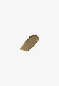 Creamy, smooth makeup swatch in a muted beige shade with a subtle shimmer finish, applied in an elongated oval shape on a white background.