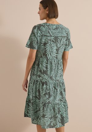 Cecil, MIDIKLEID MIT SPLIT NECK UND PRINT - Robe de jour - khaki