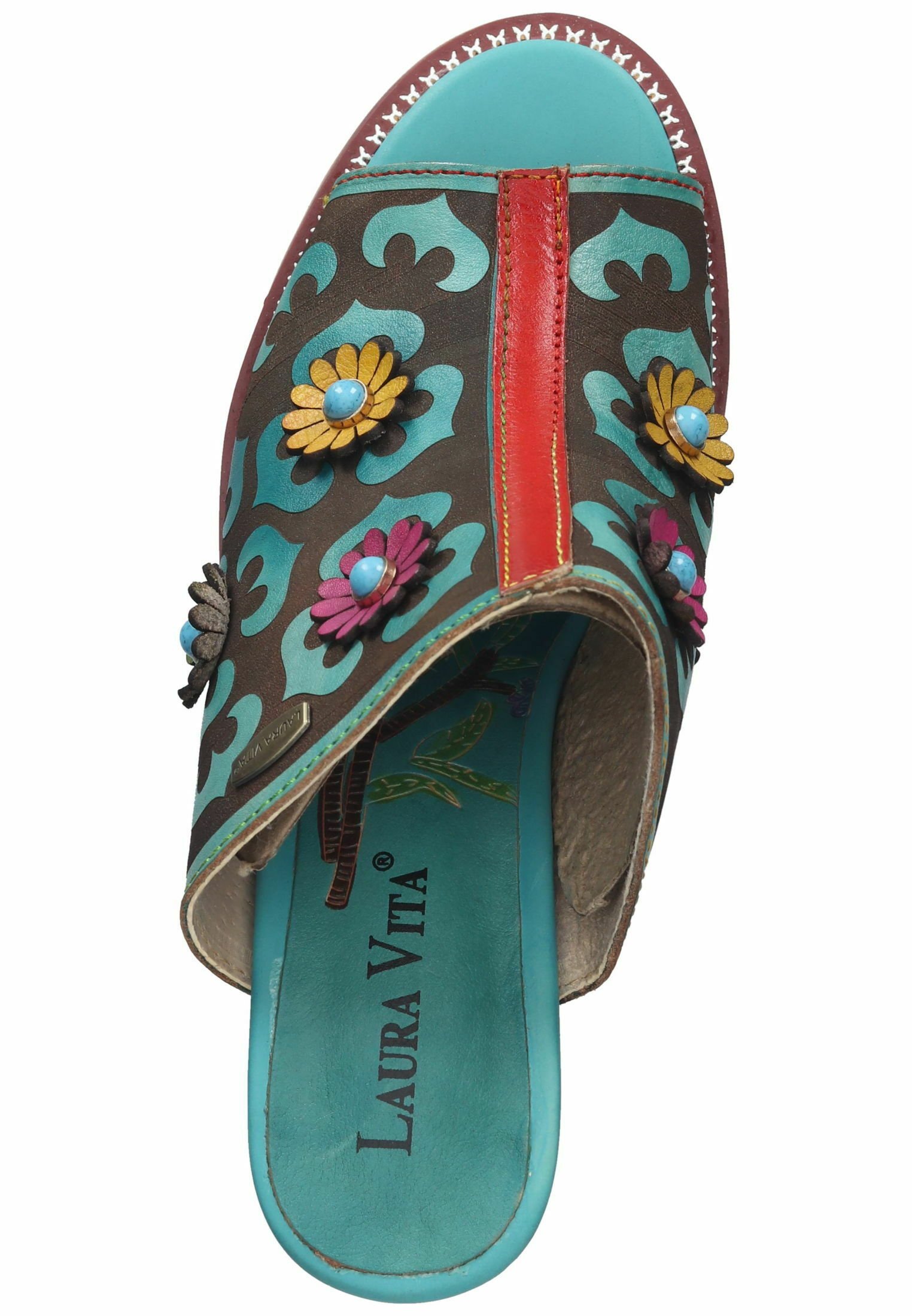LAURA VITA Muiltjes met hak - türkis/turquoise - Zalando.be