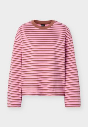 Gina Tricot, STRIPE TEE - Topper langermet - fuchsia