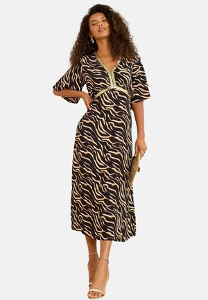 REGULAR FIT - SEQUIN SLEEVE   - Denné šaty - black zebra