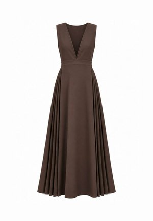 Touché Privé, PLEAT DETAILED CREPE DRESS - Robe de jour - brown