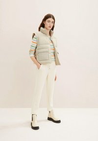 TOM TAILOR NEW OTTOMAN - Strickpullover - orange green multicolor stripe