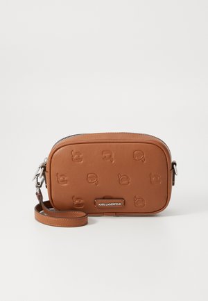 IKON MONOGRAM SLIM CAMERABAG - Olkalaukku - brown