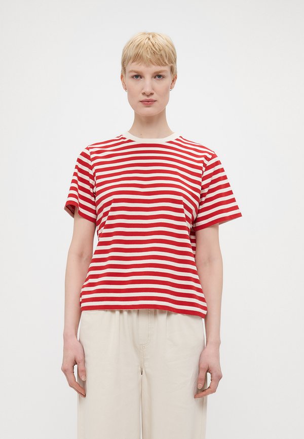 ONLLIVINA STRIPE TEE - Print T-shirt - cloud dancer/salsa
