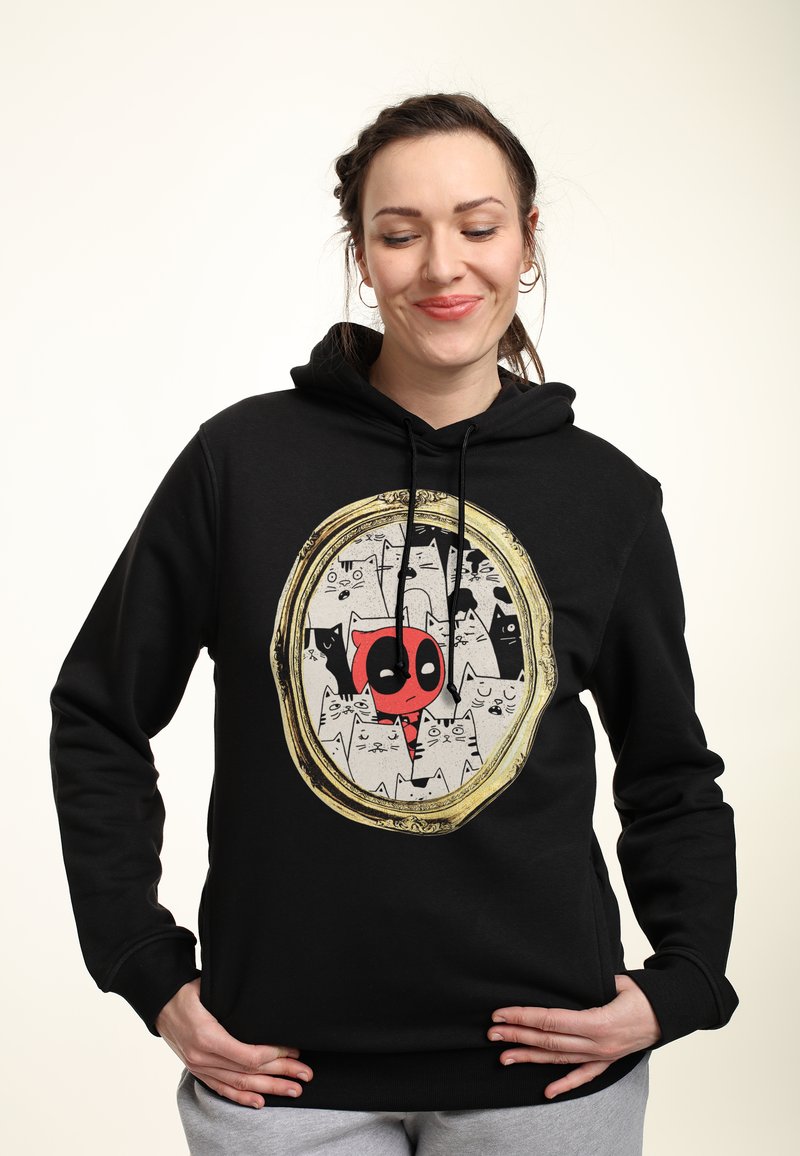 Henry Tiger DEADPOOL CATS RULE EVERYTHING AROUND ME - Jersey con capucha - black