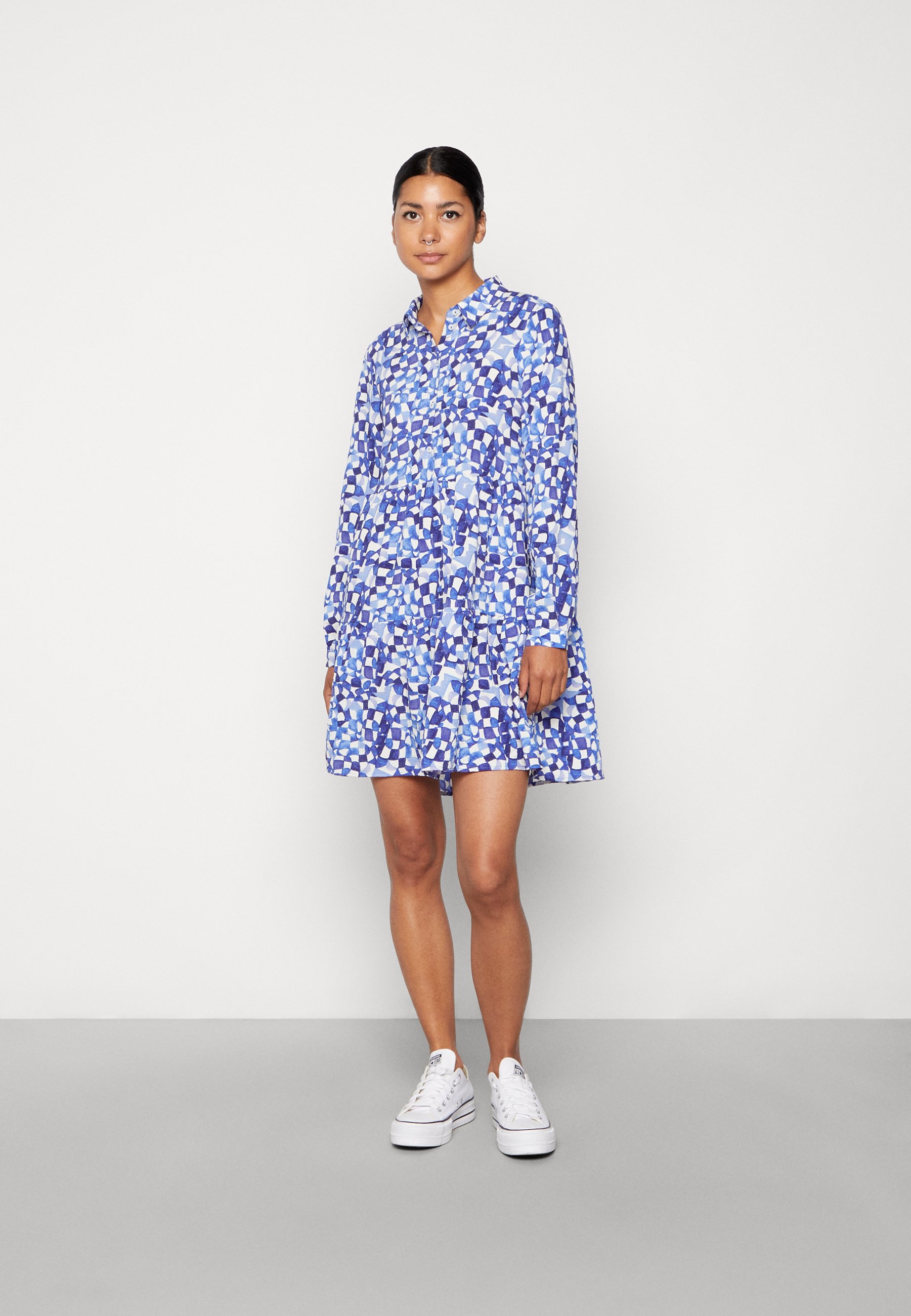 Vero Moda Vmanja Salina Short Dress Shirt Dress Snow white/aurora, Women's, Size: XXL, White