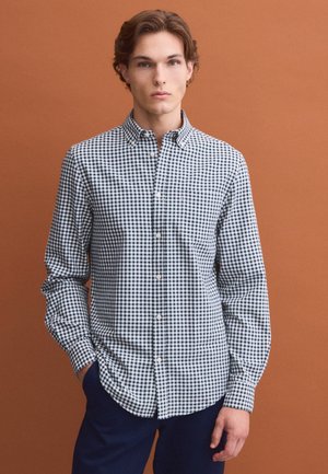 PIOMBO, CHECKED OXFORD SHIRT WITH BUTTON-DOWN COLLAR, REGULAR FIT - Camisa - white green