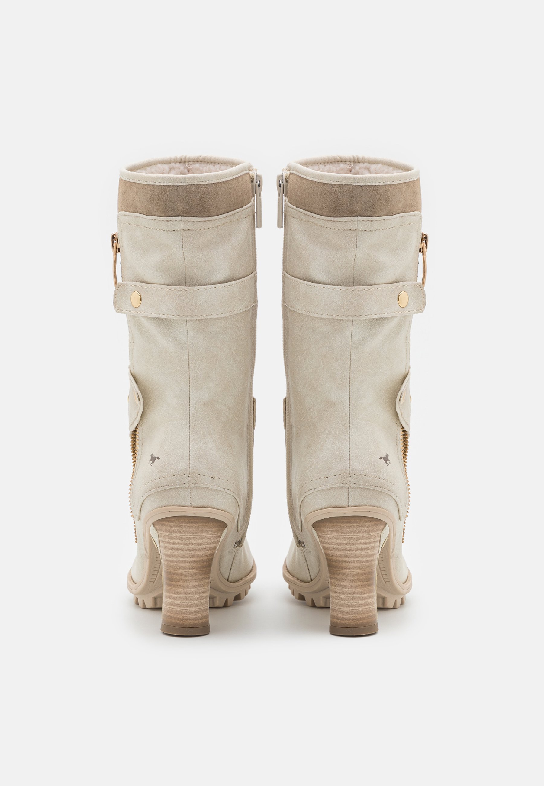 gold biker boots