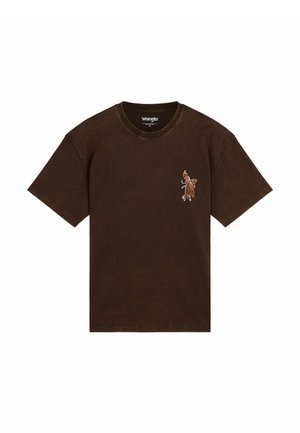 Wrangler, VINTAGE TEE - T-shirt con stampa - chocolate torte