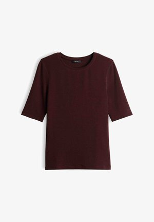 OPUS, SLIM MELANGE FIT - T-Shirt basic - cherry jam