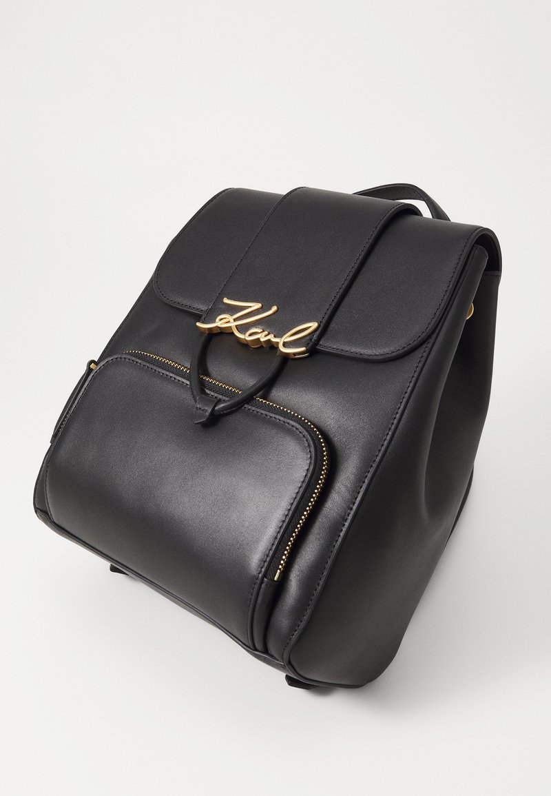 KARL LAGERFELD SIGNATURE FLAP BACKPACK - Rucksack - black  display picture 1