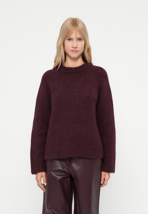 SLFGABELLA BOW O NECK - Strikkegenser - fig/black