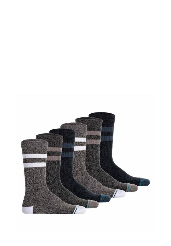 UNISEX 6ER PACK - THE JOVEN LOGO STREIFEN CREW - Socks - grau blau grün