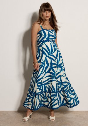 Apricot, LEAF SILHOUETTE RIC RAC TRIM MAXI DRESS - Maxi-jurk - cream