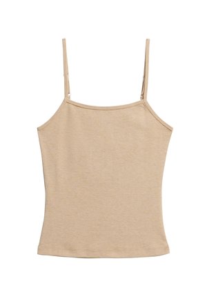 Superdry & Co FINE CAMI - Top - crockery brown marl