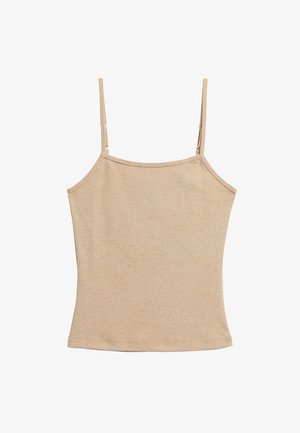 Superdry & Co FINE CAMI - Top - crockery brown marl