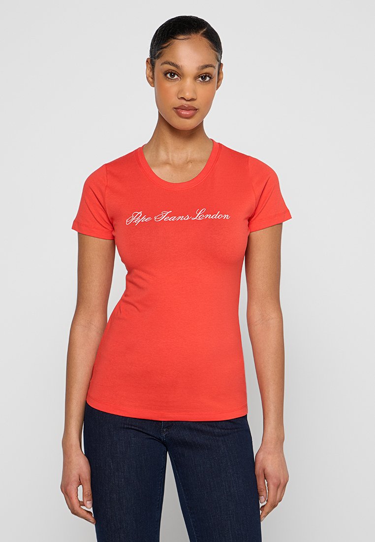 Pepe Jeans T-shirt print lichtrood