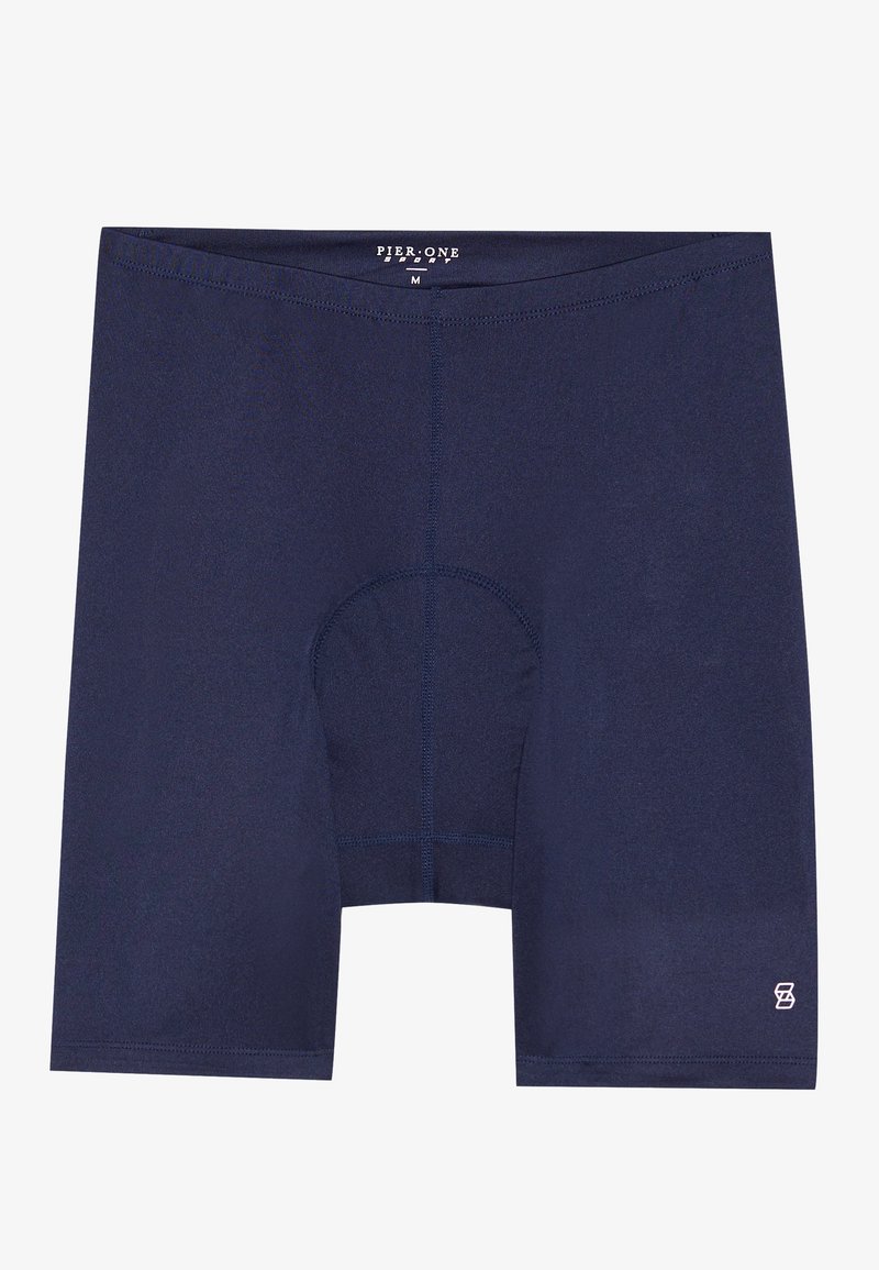 Pier One Sport Korte fietsbroek met bandjes donkerblauw