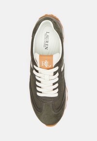 Lauren Ralph Lauren DANI SUEDE & LEATHER SNEAKER - Joggesko - dark olive/soft white/buff