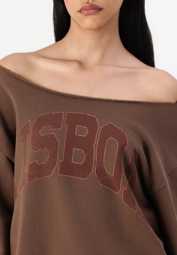 LISBOA OFF SHOULDER - Sweatshirt - chocolate4