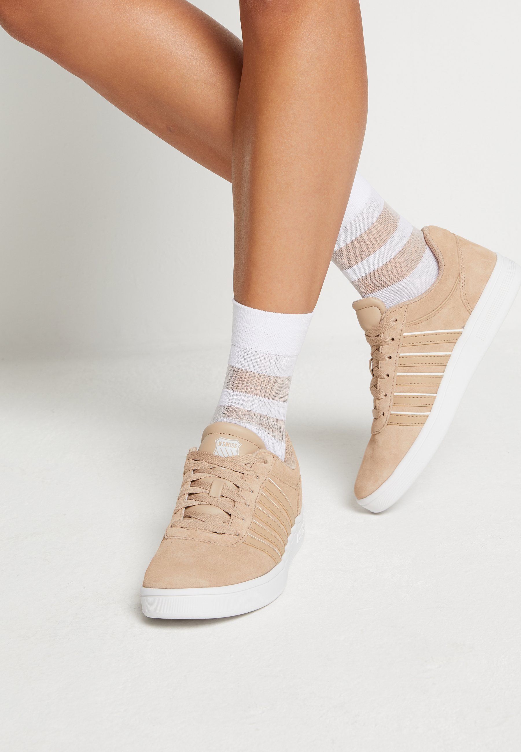 K-SWISS COURT CHESWICK - Sneaker low - nougat/blanc de blanc/beige -  Zalando.de