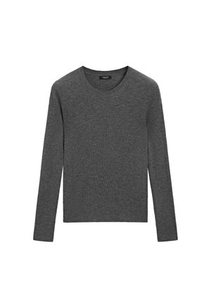 Massimo Dutti RIBBED CREW NECK - Svetr - dark grey