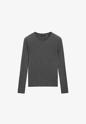 Massimo Dutti RIBBED CREW NECK - Maglione - dark grey
