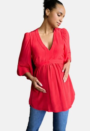 REGULAR FIT-NURSING FLUTTER SLEEVE - Bluză - red