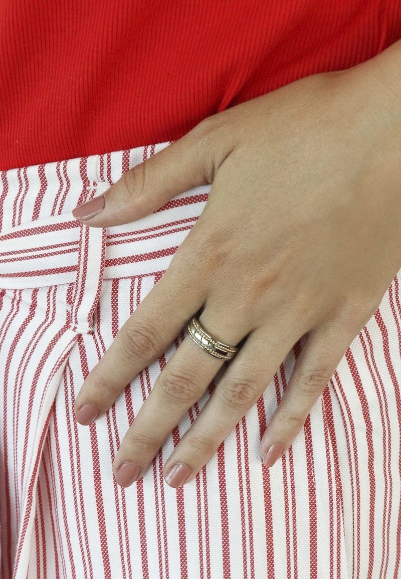 Lucardi RHODOS - Bague - silver coloured and gold coloured
