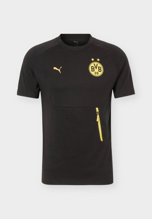 Puma, BVB DORTMUND PUMATECH POCKET TEE - Vereinsmannschaften - black/faster yellow