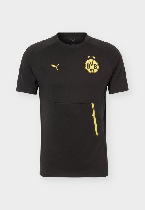 PUMA BVB DORTMUND PUMATECH POCKET TEE - Club wear - black/faster yellow — photo 5