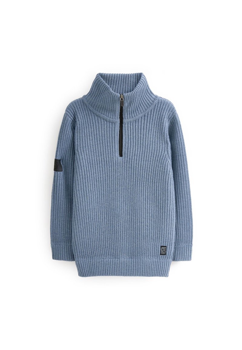 Next UTILITY ZIP NECK - Pullover - blue