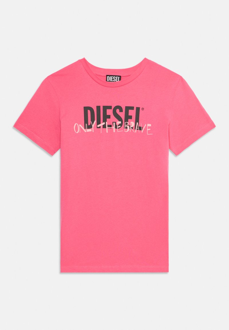 Diesel T-shirt print donkerroze Diesel T-shirt print donkerroze