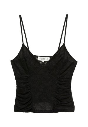PULL&BEAR, STRAPPY LACE CORSETRY-INSPIRED - TOP - Débardeur - black
