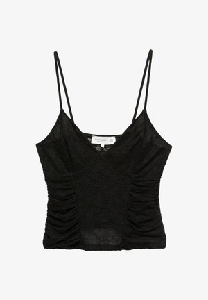 PULL&BEAR, STRAPPY LACE CORSETRY-INSPIRED - TOP - Débardeur - black