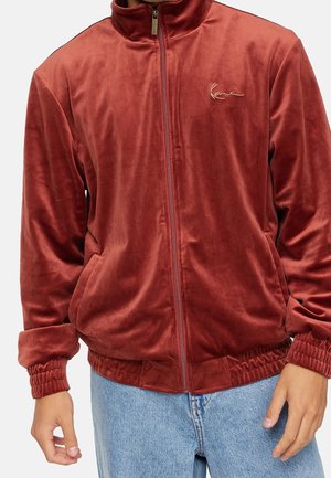 Sweater met rits - red