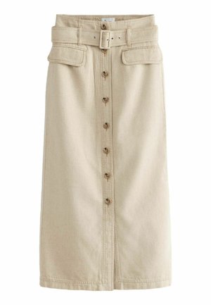 PREMIUM BELTED COLUMN  - Fustă maxi - beige