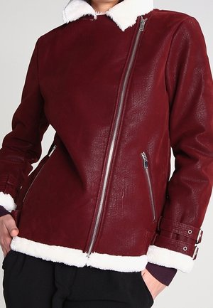 Veste en similicuir - dark red
