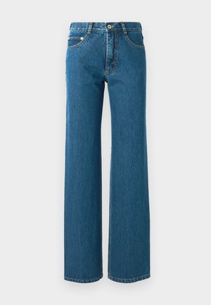RUG DETAIL - Straight leg jeans - medium blue